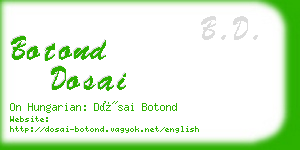botond dosai business card
